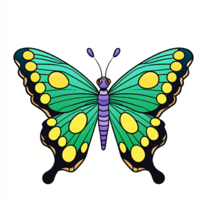 Charming Peacock Butterfly Coloring Pages 3
