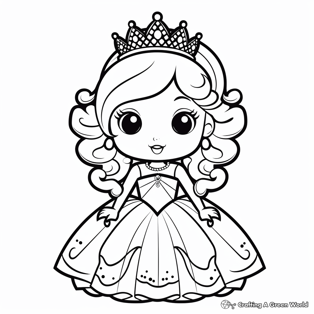 Charming Princess Coloring Pages 1