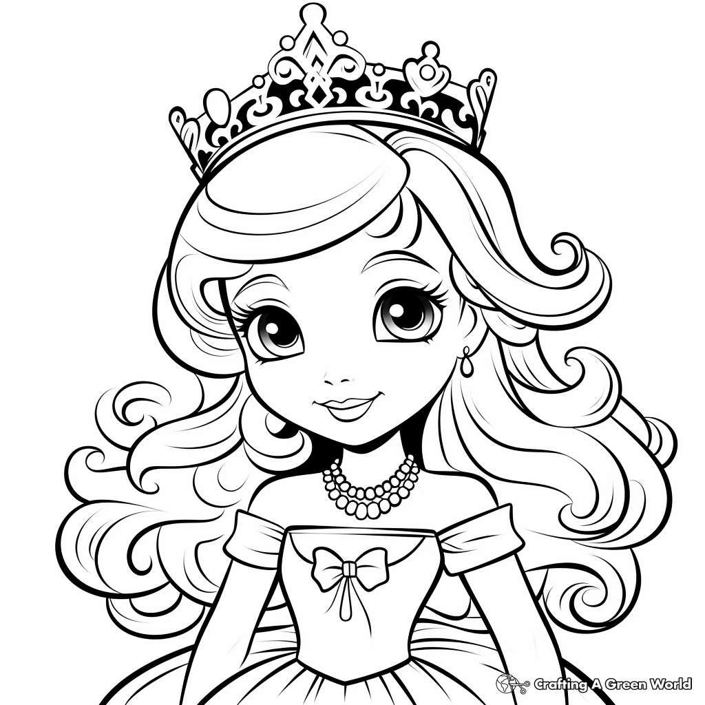 Charming Princess Coloring Pages 3