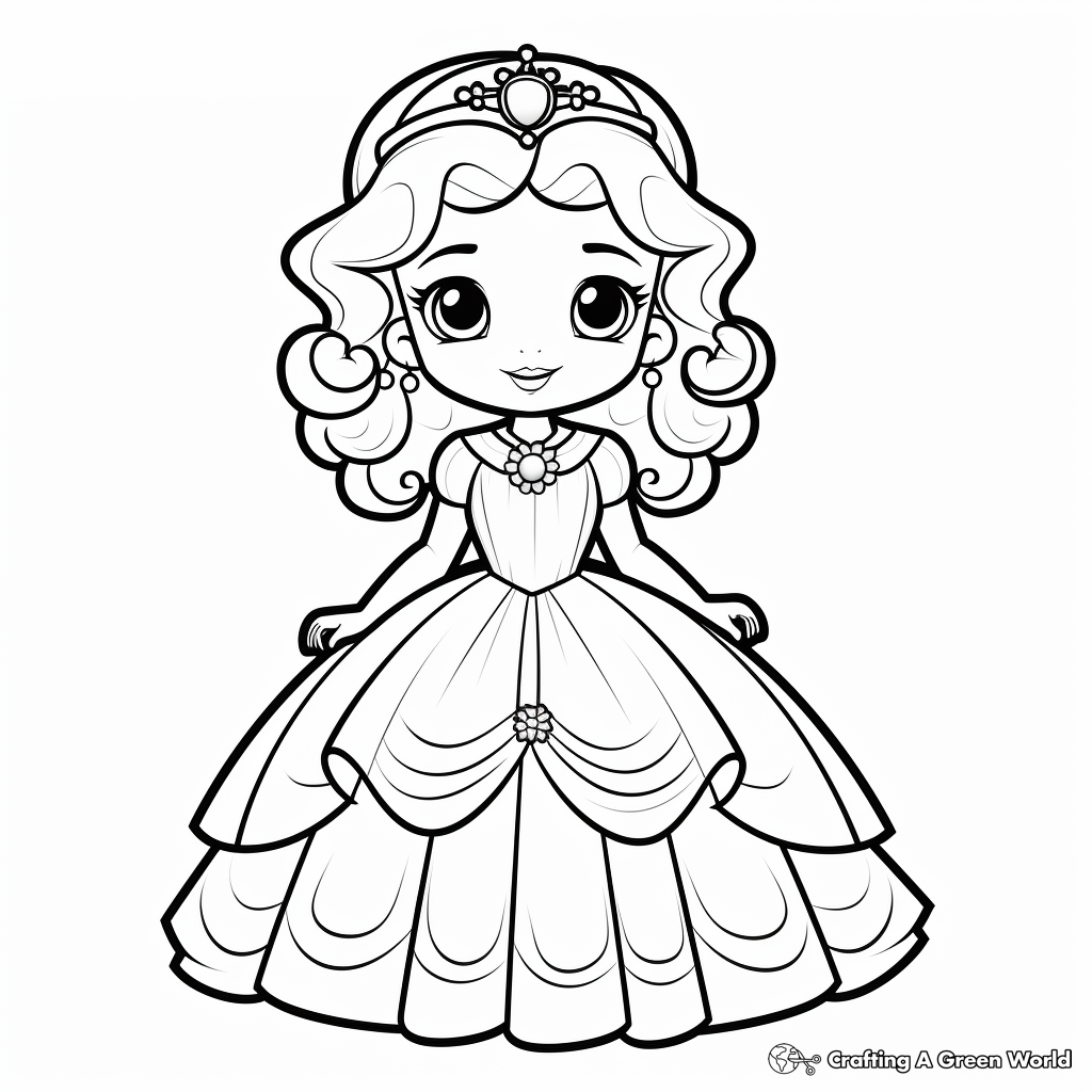 Charming Princess Coloring Pages 4