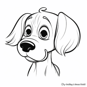 Charming Puppy Nose Coloring Sheets 2