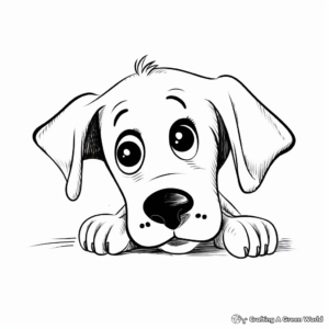 Charming Puppy Nose Coloring Sheets 3