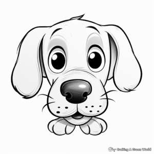 Charming Puppy Nose Coloring Sheets 4