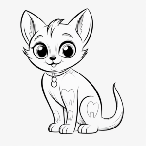 Charming Siamese Cat Coloring Pages 3