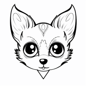 Charming Siamese Cat Face Coloring Pages 1