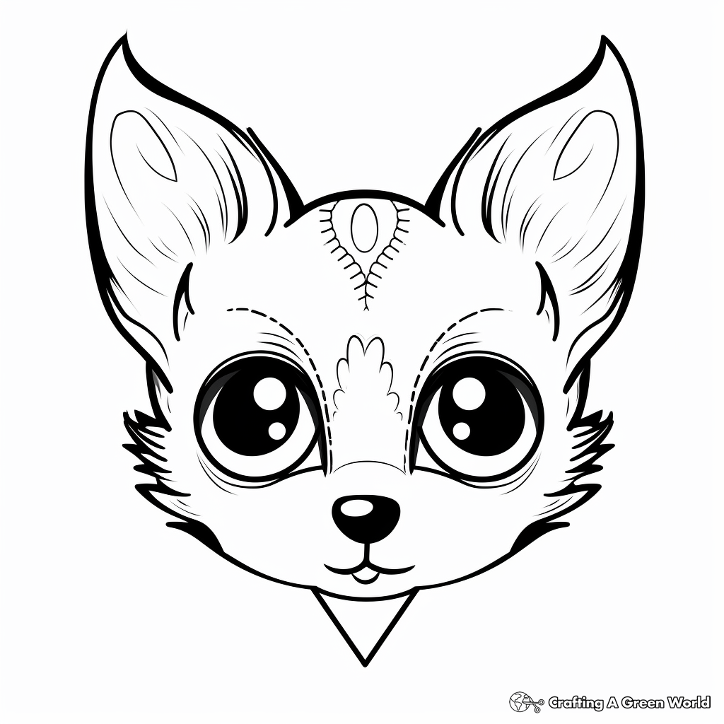 Charming Siamese Cat Face Coloring Pages 1