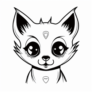 Charming Siamese Cat Face Coloring Pages 3