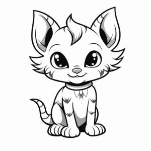 Charming Sphynx Cat Coloring Pages 1