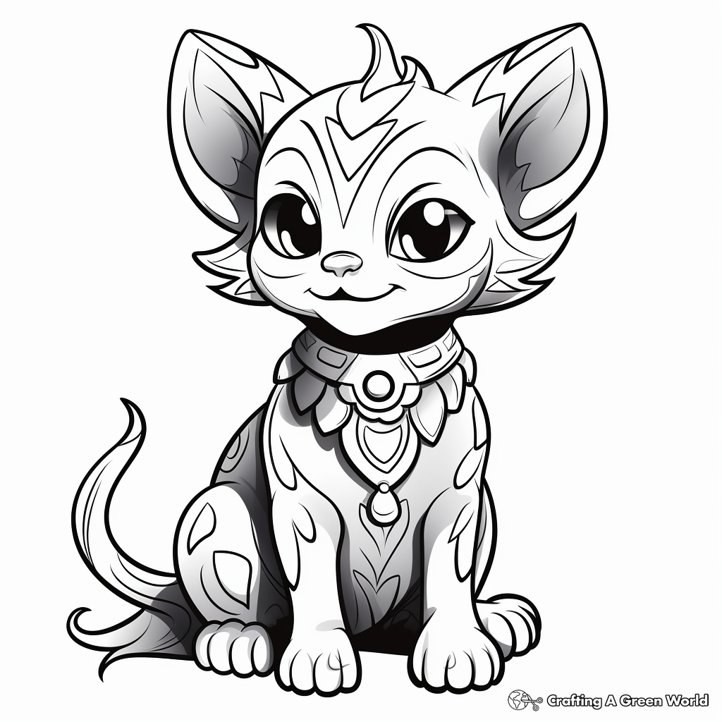 Charming Sphynx Cat Coloring Pages 2