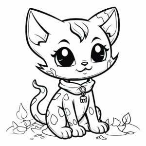 Charming Sphynx Cat Coloring Pages 3
