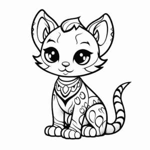 Charming Sphynx Cat Coloring Pages 4