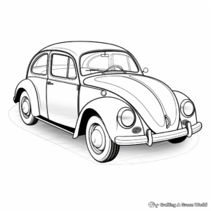 Charming VW Bug Coloring Sheets 2