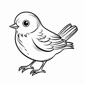 Cheerful Canary Coloring Pages, Print and Enjoy 1