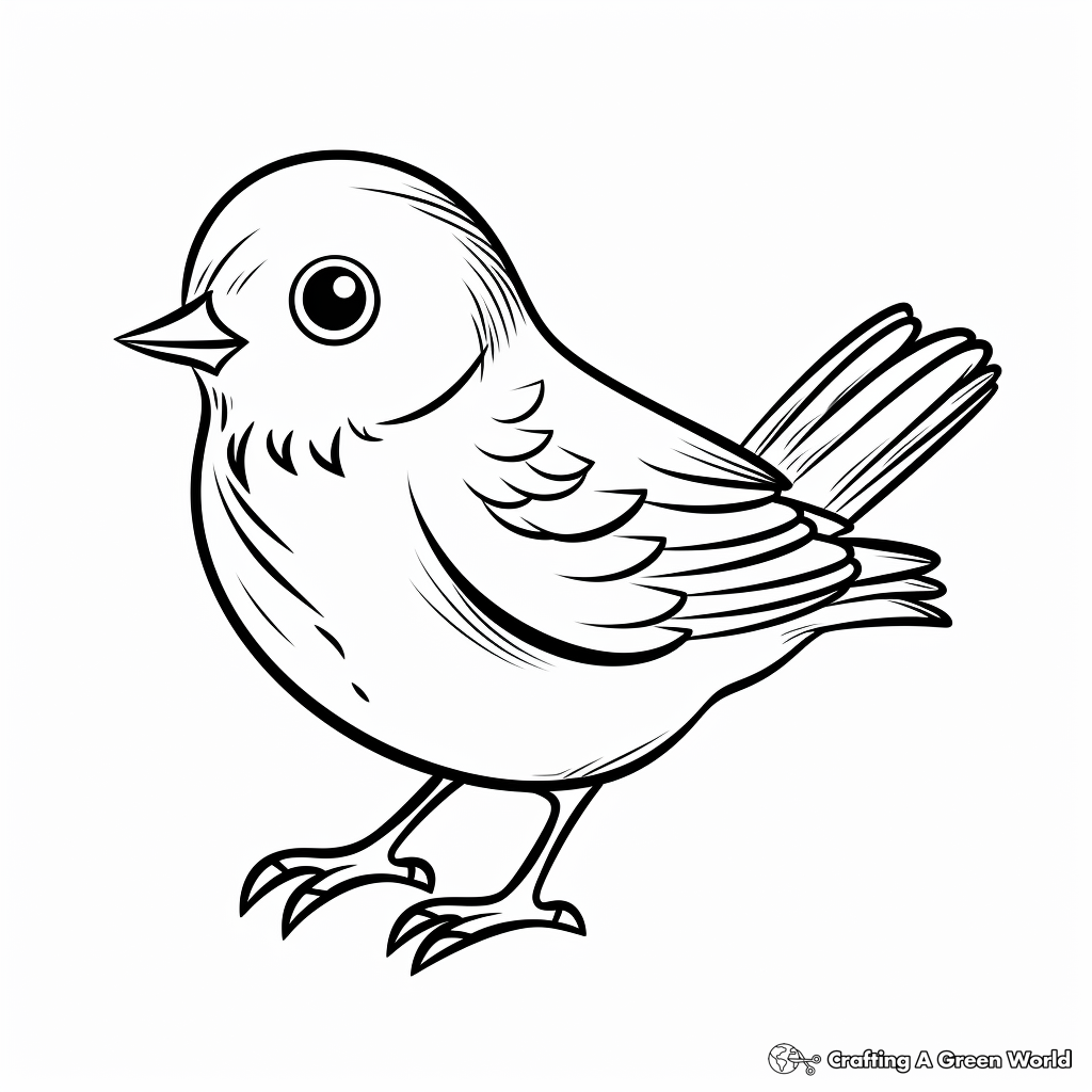 Cheerful Canary Coloring Pages, Print and Enjoy 1