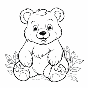 Cheerful Cartoon Wombat Coloring Pages 4