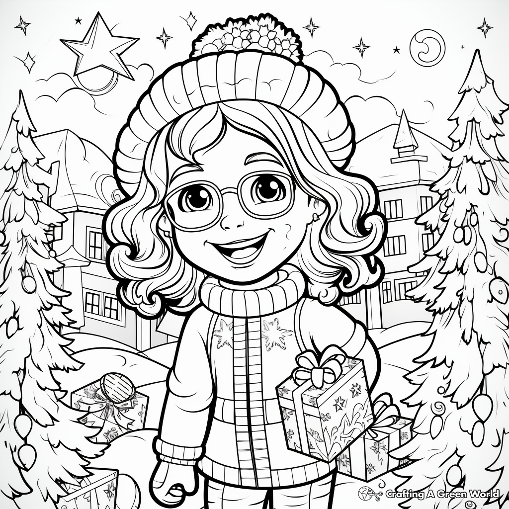 Cheerful Christmas Coloring Pages 2