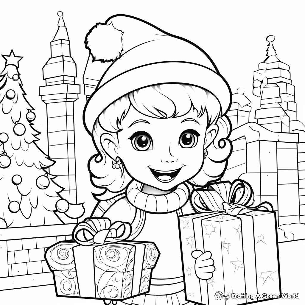 Cheerful Christmas Coloring Pages 4