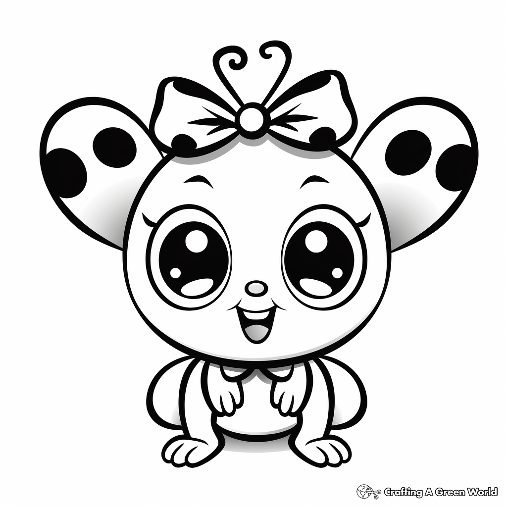 Cheerful Frog with Big Eyes Coloring Pages 4