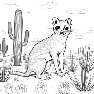 Cheerful Meerkat Coloring Pages 4