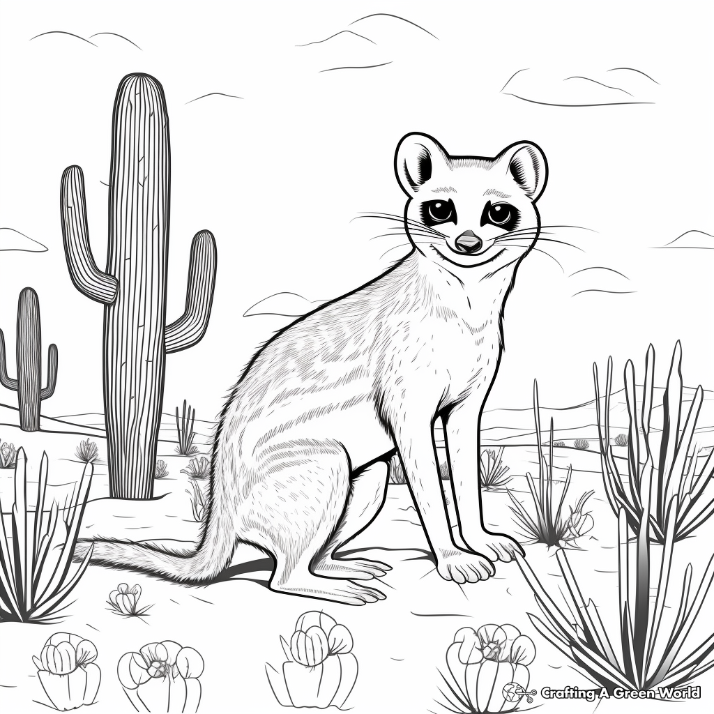 Cheerful Meerkat Coloring Pages 4