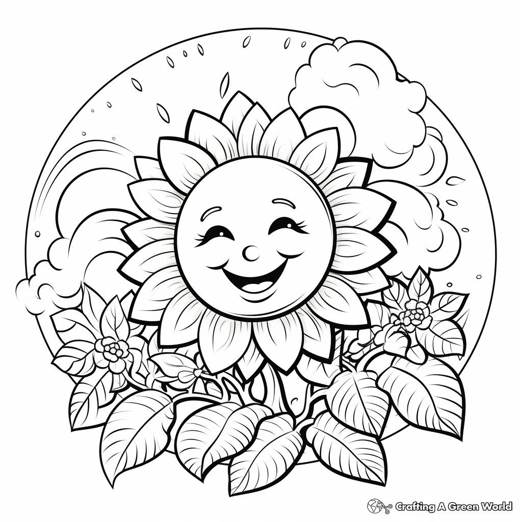 Cheerful Sunshine Get Well Soon Coloring Pages 2