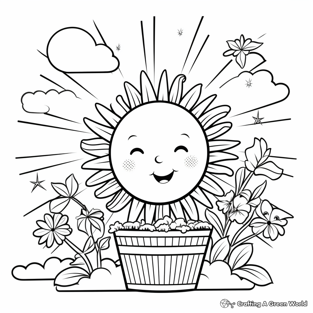 Cheerful Sunshine Get Well Soon Coloring Pages 4