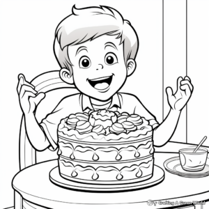 Cheery Layer Cake Coloring Pages 2