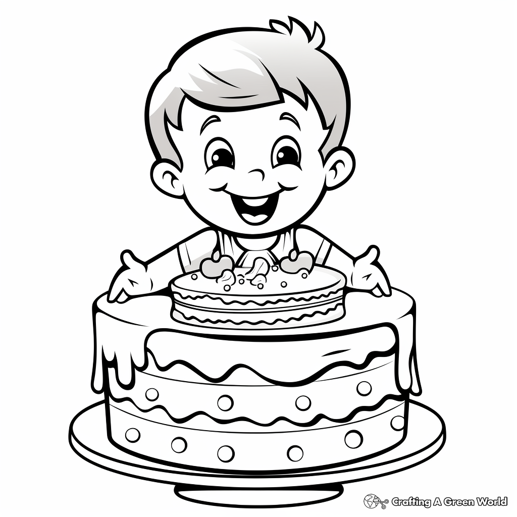Cheery Layer Cake Coloring Pages 3