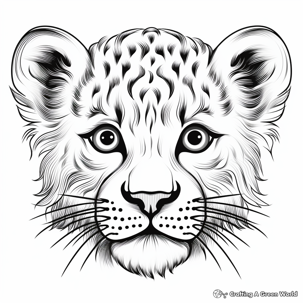Cheetah Sprint: Fast and Furious Cheetah Face Coloring Pages 1