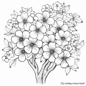 Cherry Blossoms in Full Bloom Coloring Pages 2