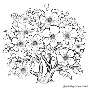 Cherry Blossoms in Full Bloom Coloring Pages 3