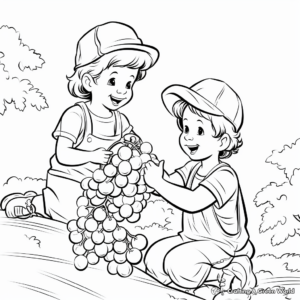 Cherry Picking Coloring Pages for Kids 3