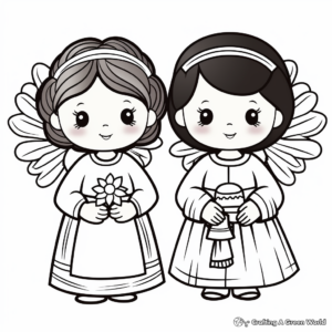 Cherubim and Seraphim: Angelic Presence in All Saints Day Coloring Pages 4