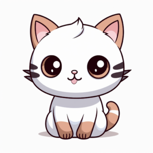 Chibi Cat Expressions Coloring Pages 1