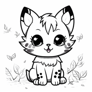 Chibi Cat in Seasons Coloring Pages 3