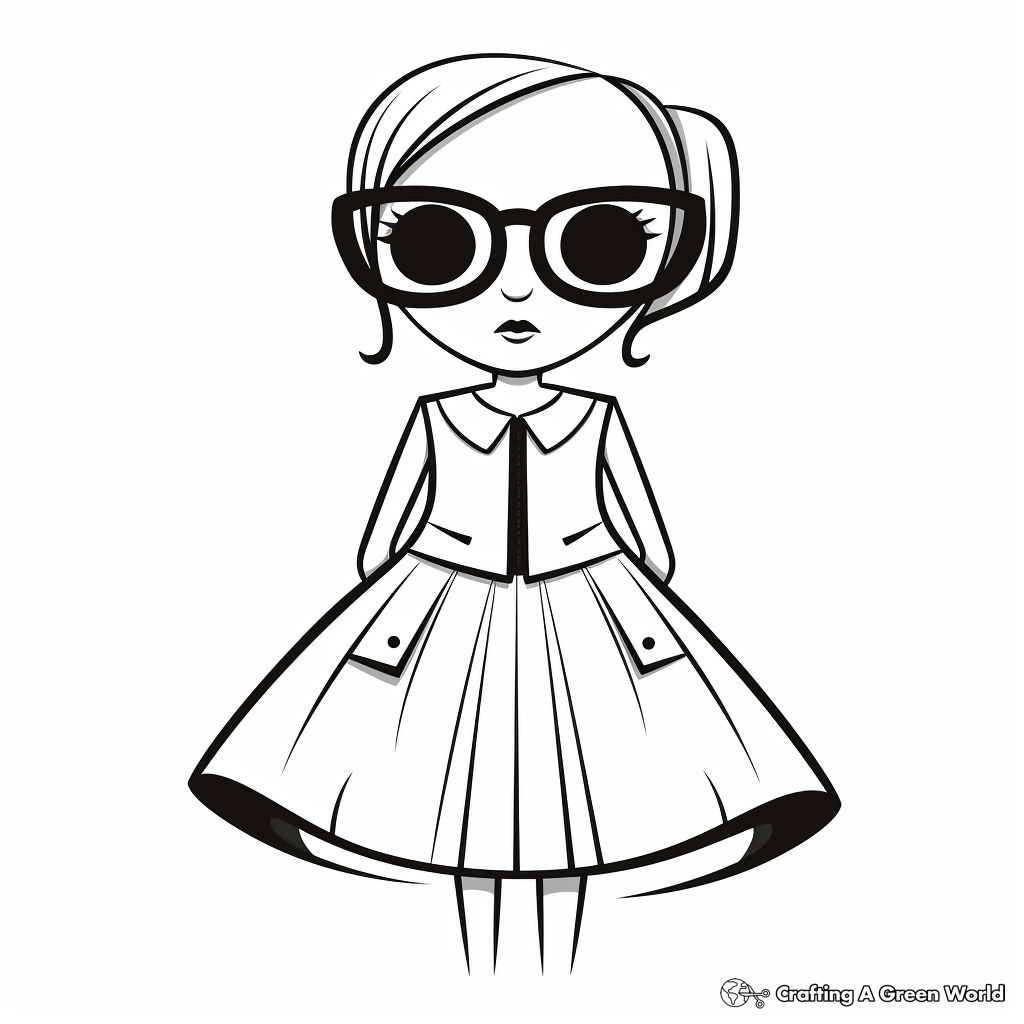 Chic Cocktail Dress Coloring Pages 2