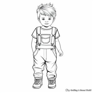 Chic Leather Overalls Fashion Coloring Pages 3