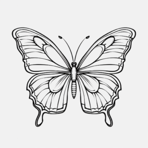 Child-friendly Blue Morpho Butterfly Coloring Pages 2