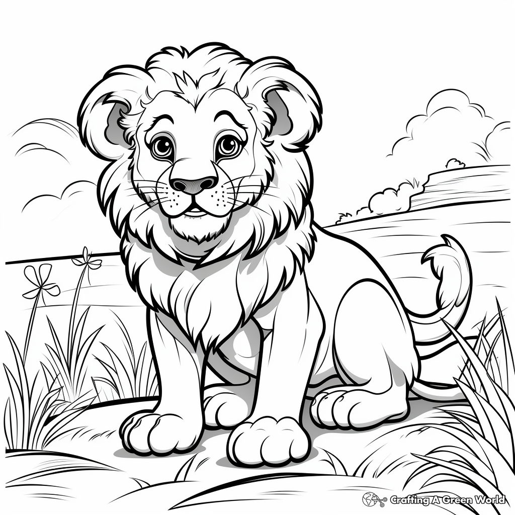 Child-friendly Cartoon Animal Coloring Pages 2