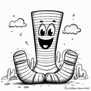 Child-Friendly Cartoon Socks Coloring Pages 1