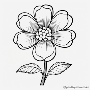 Child-Friendly Daisy Flower Coloring Pages 1