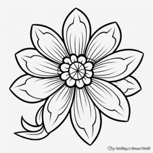 Child-Friendly Daisy Flower Coloring Pages 3