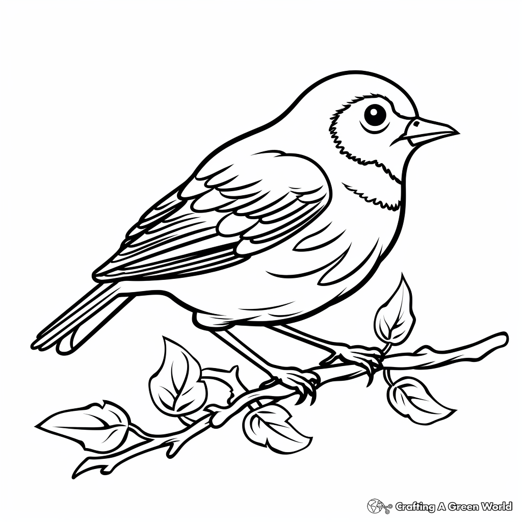 Child-Friendly Oriole Bird Colouring Pages 1