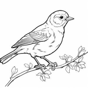 Child-Friendly Oriole Bird Colouring Pages 2
