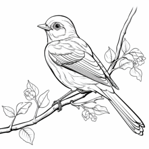 Child-Friendly Oriole Bird Colouring Pages 4