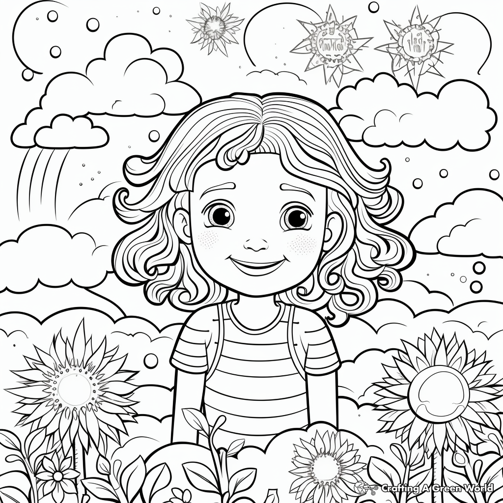 Child-Friendly Weather Patterns Coloring Pages 1