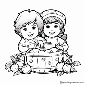 Children's Blackberry and Friends Coloring Pages 1