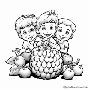 Children's Blackberry and Friends Coloring Pages 2