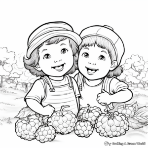 Children's Blackberry and Friends Coloring Pages 4