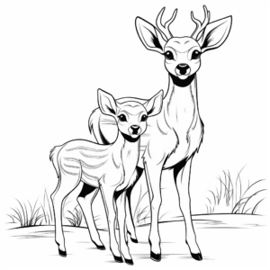 Children's Easy Browning Buck Coloring Pages 2